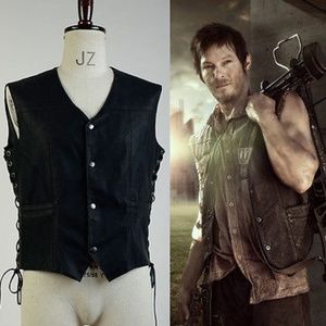 ♦The Walking Dead costume Leather Vest ♦️